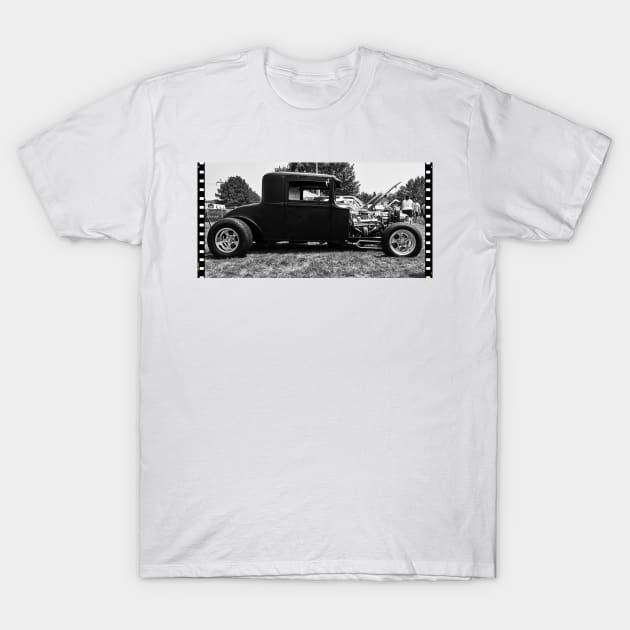 Black and White Hot Rod T-Shirt by Hot Rod America